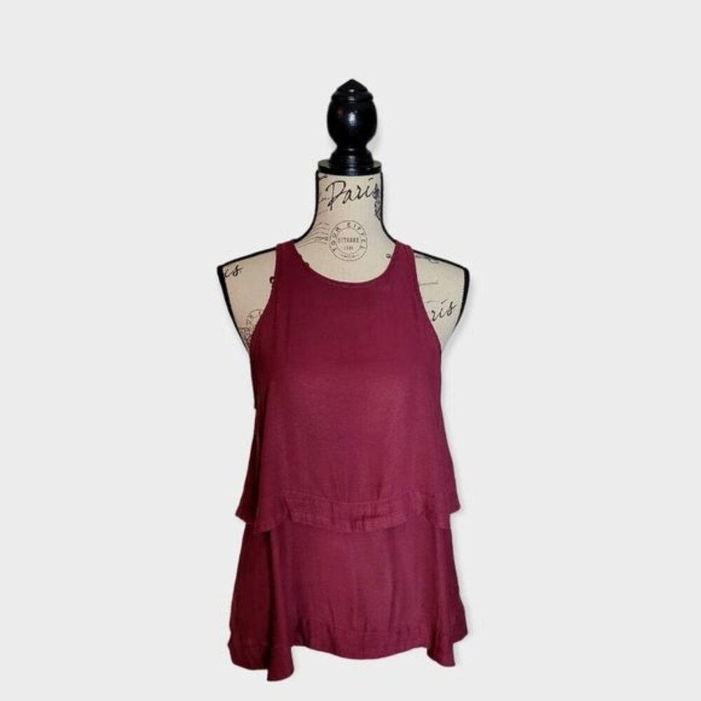 Free People Burgundy Sleeveless Top Size XS